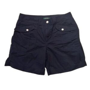 Lauren Ralph Lauren Dark Navy Blue High Waisted Shorts